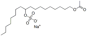 硫酸ナトリウム1-アセチルオキシオクタデカン-10-イル 化学構造式