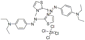 bis[2-[[4-(diethylamino)phenyl]azo]-3-methylthiazolium] tetrachlorozincate(2-)  Struktur