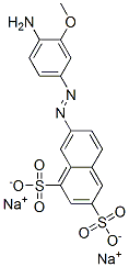 disodium 7-[(4-amino-3-methoxyphenyl)azo]naphthalene-1,3-disulphonate 结构式