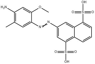 3-[(4-amino-2-methoxy-5-methylphenyl)azo]naphthalene-1,5-disulphonic acid Struktur