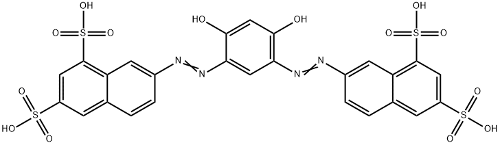 7,7'-[(4,6-dihydroxy-1,3-phenylene)bis(azo)]bisnaphthalene-1,3-disulphonic acid Structure