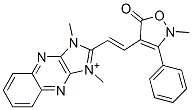 1,3-Dimethyl-2-[2-(2-methyl-3-phenyl-5-oxo-2,5-dihydroisoxazole-4-yl)ethenyl]-1H-imidazo[4,5-b]quinoxaline-3-ium Structure