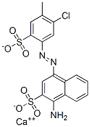 calcium 1-amino-4-[(5-chloro-4-methyl-2-sulphonatophenyl)azo]naphthalene-2-sulphonate Struktur