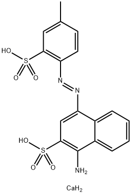 calcium 1-amino-4-[(4-methyl-2-sulphonatophenyl)azo]naphthalene-2-sulphonate  Struktur