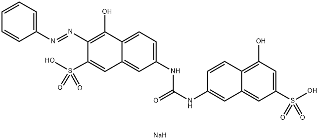 disodium 4-hydroxy-7-[[[(5-hydroxy-7-sulphonato-2-naphthyl)amino]carbonyl]amino]-3-(phenylazo)naphthalene-2-sulphonate Structure