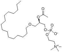 1-O-HEXADECYL-2-ACETYL-SN-GLYCERO-3-PHOSPHOCHOLINE Struktur
