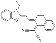 PROPANEDINITRILE, [2-[(3-ETHYL-2(3H)-BENZOTHIAZOLYLIDENE)ETHYLIDENE]-3,4-DIHYDRO-1(2H)-NAPHTHALENYLIDENE]- Struktur