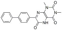 2,4,6(3H)-Pteridinetrione,  7-[1,1-biphenyl]-4-yl-1,5-dihydro-1,3-dimethyl- Struktur