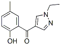 Methanone, (1-ethyl-1H-pyrazol-4-yl)(2-hydroxy-5-methylphenyl)- (9CI) Struktur