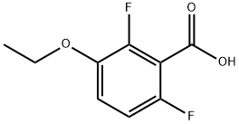 2,6-二氟-3-乙氧基苯甲酸, 651734-62-2, 结构式