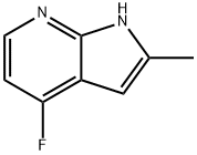 1H-Pyrrolo[2,3-b]pyridine,4-fluoro-2-methyl-(9CI) 结构式