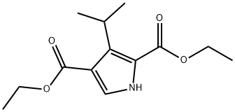 3-异丙基-1H-吡咯-2,4-二羧酸二乙酯 结构式