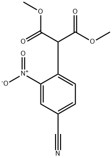 二甲基-2-(4-氰基-2-硝基苯基)丙二酸, 651747-69-2, 结构式