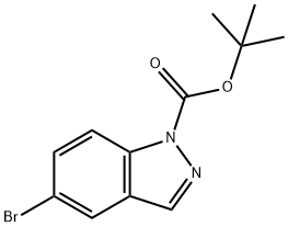 5-溴-1H-吲唑-1-甲酸叔丁酯 结构式