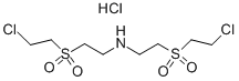 2-[(2-クロロエチル)スルホニル]-N-[2-[(2-クロロエチル)スルホニル]エチル]エタンアミン・塩酸塩 化学構造式