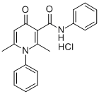 Nicotinamide, 1,4-dihydro-2,6-dimethyl-N,1-diphenyl-4-oxo-, monohydroc hloride Structure