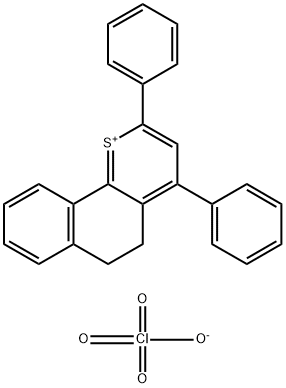 7,8-Benzo-2,4-diphenyl-5,6-dihydrothiochromylium perchlorate Struktur