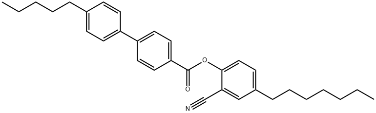 4'-ペンチル[1,1'-ビフェニル]-4-カルボン酸2-シアノ-4-ヘプチルフェニル 化学構造式