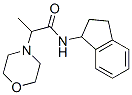N-(2-モルホリノプロピオニル)-1-インダンアミン 化学構造式