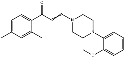 1-(2,4-Dimethylphenyl)-3-(4-(2-methoxyphenyl)-1-piperazinyl)-2-propen- 1-one Structure