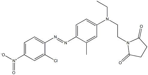 1-[2-[[4-[(2-クロロ-4-ニトロフェニル)アゾ]-3-メチルフェニル]エチルアミノ]エチル]-2,5-ピロリジンジオン 化学構造式