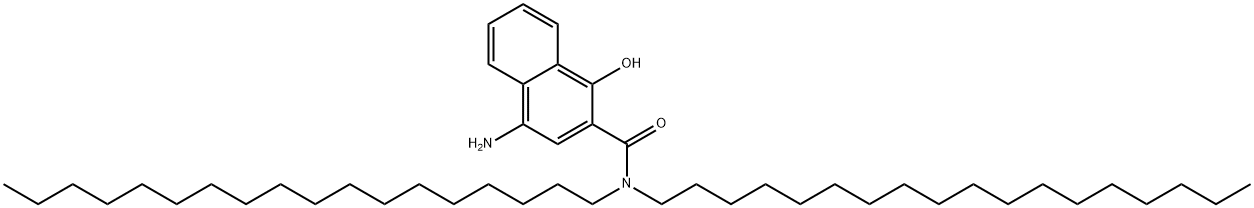 4-アミノ-1-ヒドロキシ-N,N-ジオクタデシル-2-ナフタレンカルボアミド 化学構造式