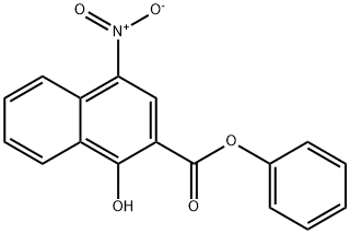 1-ヒドロキシ-4-ニトロ-2-ナフトエ酸フェニル 化学構造式