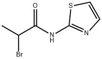 2-ブロモ-N-1,3-チアゾール-2-イルプロパンアミド 化学構造式