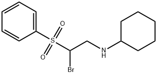 (2-BENZENESULFONYL-2-BROMO-ETHYL)-CYCLOHEXYL-AMINE|