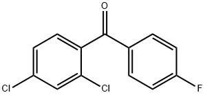 (2,4-二氯苯基)(4-氟苯基)甲酮 结构式