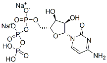 胞嘧啶核苷5`-三磷酸二钠盐水合物, 652154-13-7, 结构式