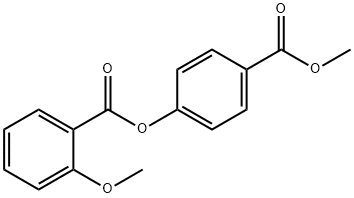 2-メトキシ安息香酸4-(メトキシカルボニル)フェニル 化学構造式