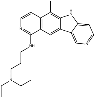 10-[3-(ジエチルアミノ)プロピルアミノ]-6-メチル-5H-ピリド[3',4':4,5]ピロロ[2,3-g]イソキノリン 化学構造式