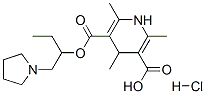 2,4,6-trimethyl-5-(1-pyrrolidin-1-ylbutan-2-yloxycarbonyl)-1,4-dihydro pyridine-3-carboxylic acid hydrochloride 结构式