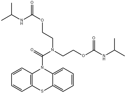 Bis(1-methylethylcarbamic acid)2,2'-(10H-phenothiazin-10-ylcarbonylimino)diethyl ester Struktur