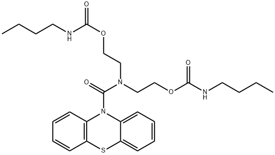 Di(butylcarbamic acid)2,2'-[[(10H-phenothiazin-10-yl)carbonyl]imino]diethyl ester Structure
