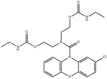 Bis(ethylcarbamic acid)(2-chloro-10H-phenothiazin-10-ylcarbonylimino)diethylene ester 结构式