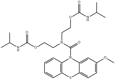 Bis(1-methylethylcarbamic acid)2,2'-(2-methoxy-10H-phenothiazin-10-ylcarbonylimino)diethyl ester Structure