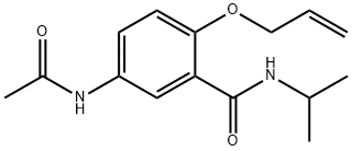 5-(アセチルアミノ)-2-(アリルオキシ)-N-イソプロピルベンズアミド 化学構造式