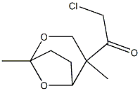 Ethanone, 2-chloro-1-(1,4-dimethyl-2,8-dioxabicyclo[3.2.1]oct-4-yl)-, exo- (9CI) Struktur