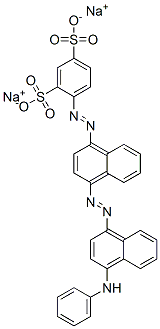 4-[[4-[(4-Phenylamino-1-naphthalenyl)azo]-1-naphthalenyl]azo]benzene-1,3-disulfonic acid disodium salt 结构式
