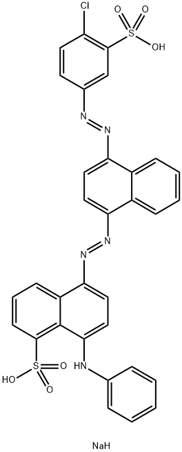 disodium 5-((4-((4-chloro-3-sulfonatophenyl)azo)-1-naphthyl)azo)-8-(phenylamino)-1-naphthalenesulfonate Struktur