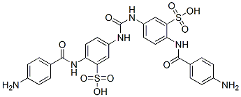 1,3-bis(4-(4-aminobenzamido)-3-sulfophenyl)urea Structure