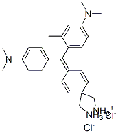 [4-[[4-(dimethylamino)-o-tolyl][4-(dimethylamino)phenyl]methylene]cyclohexa-2,5-dien-1-ylidene]dimethylammonium chloride  Struktur
