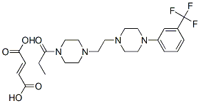but-2-enedioic acid, 1-[4-[2-[4-[3-(trifluoromethyl)phenyl]piperazin-1 -yl]ethyl]piperazin-1-yl]propan-1-one Struktur