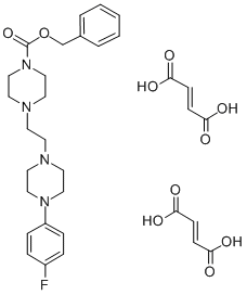 1-Piperazinecarboxylic acid, 4-(2-(4-(4-fluorophenyl)-1-piperazinyl)et hyl)-, phenylmethyl ester, (E)-2-butenedioate (1:2)|
