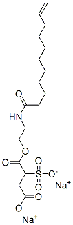 disodium 1-[2-[(1-oxoundec-10-enyl)amino]ethyl] 2-sulphonatosuccinate Structure