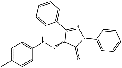 1,3-diphenyl-1H-pyrazole-4,5-dione 4-[(4-methylphenyl)hydrazone] Struktur