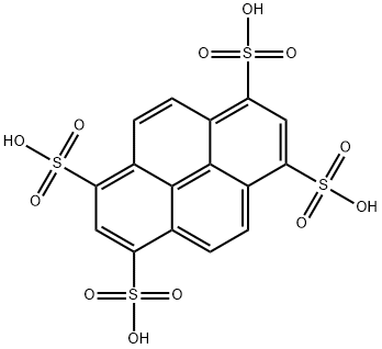 1,3,6,8-ピレンテトラスルホン酸 化学構造式
