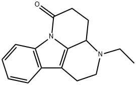 6H-Indolo(3,2,1-de)(1,5)naphthyridin-6-one, 1,2,3,3a,4,5-hexahydro-3-e thyl- Structure
